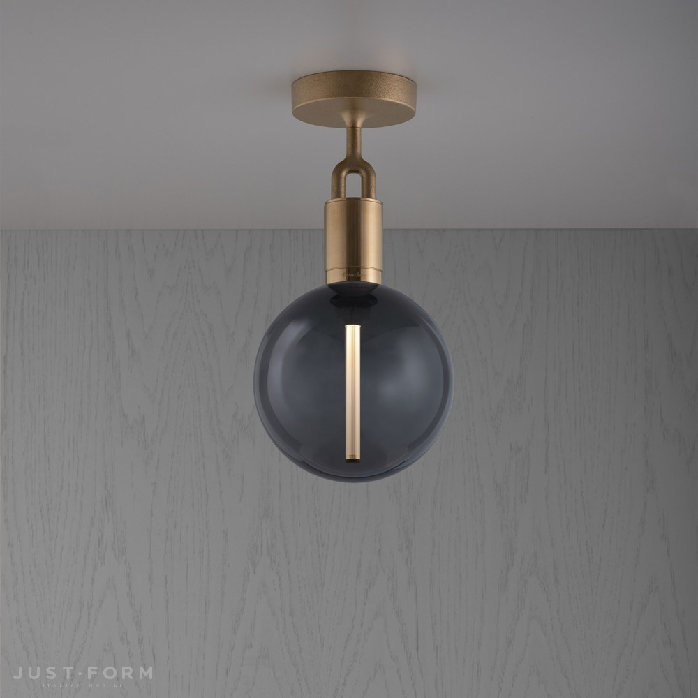 Потолочный светильник Forked Ceiling / Globe / Smoked / Medium / Brass фабрика Buster + Punch фотография № 1