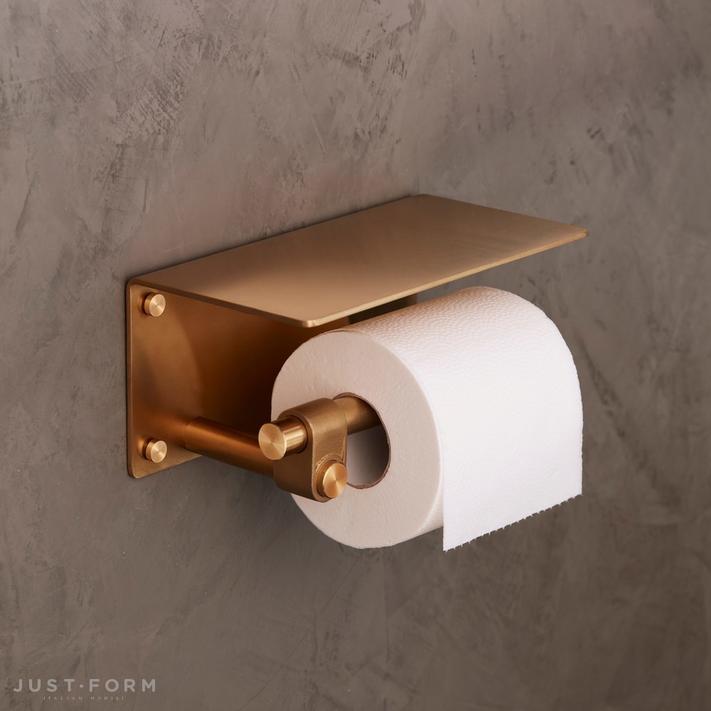 Держатель для туалетной бумаги Toilet Roll Holder / With Shelf / Cast / Brass фабрика Buster + Punch фотография № 4