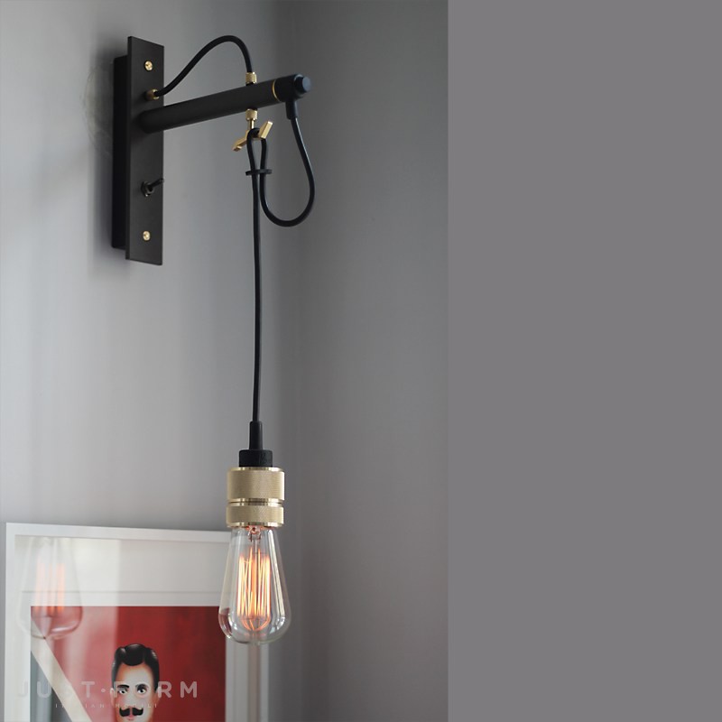 Бра Hooked Wall / Nude / Graphite / Brass фабрика Buster + Punch фотография № 11
