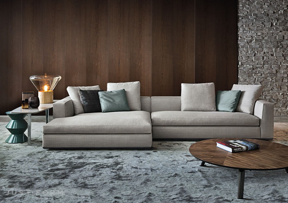 Диван с одним подлокотником Powell  фабрика Minotti фотография № 14