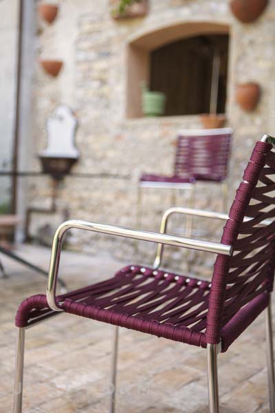 Садовый стул с подлокотниками Aria фабрика Potocco фотография № 5