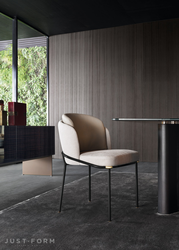 Маленький стул Fil Noir Dining фабрика Minotti фотография № 8
