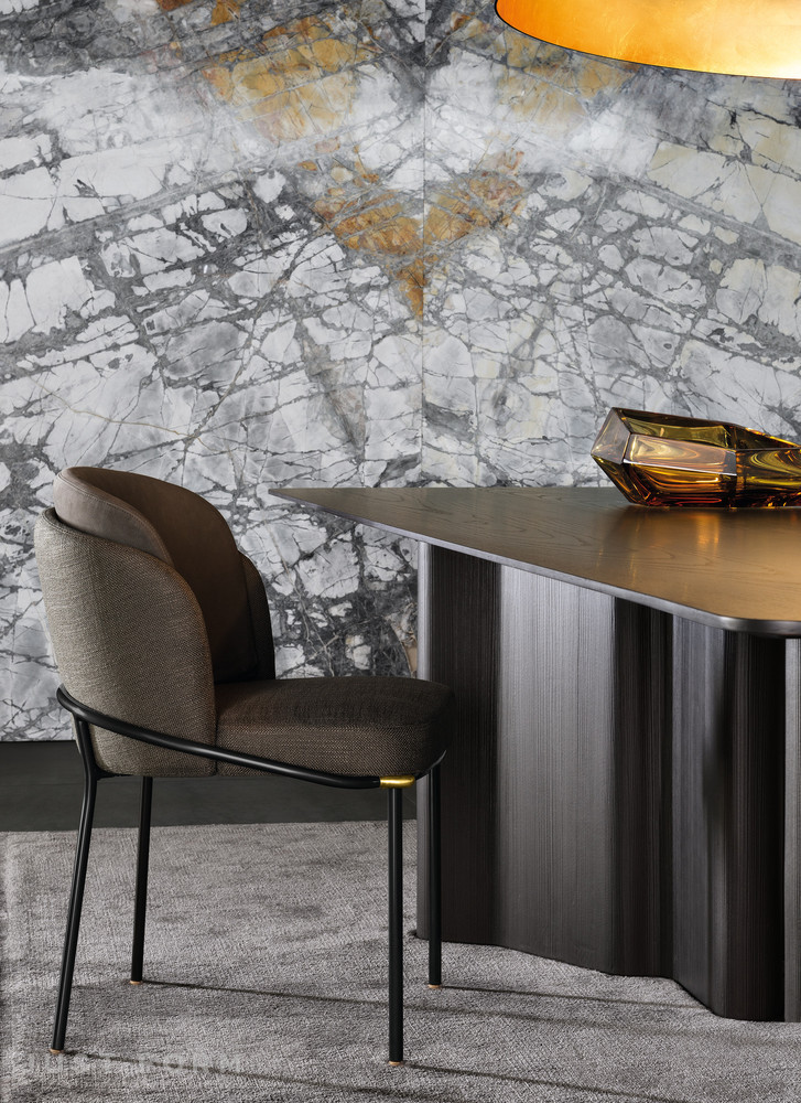 Маленький стул Fil Noir Dining фабрика Minotti фотография № 9