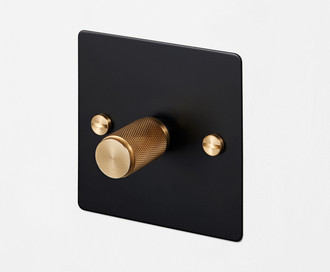 Одиночный диммер 1G Dimmer / Black / Brass