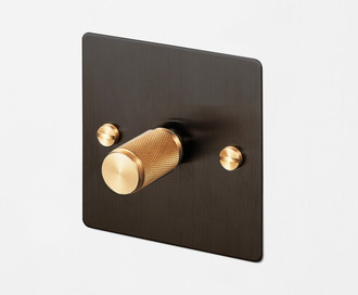 Одиночный диммер 1G Dimmer / Smoked Bronze / Brass