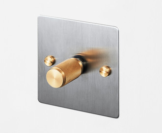 Одиночный диммер 1G Dimmer / Steel / Brass