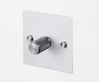 Одиночный диммер 1G Dimmer / White / Steel