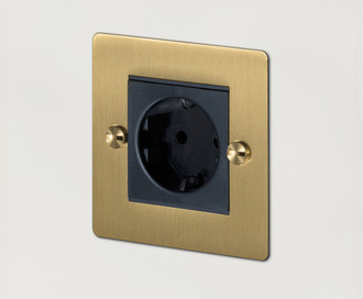 Розетка одиночная 1G Euro Socket / Brass