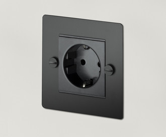 Розетка одиночная 1G Euro Socket / Black