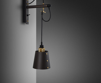 Бра Hooked Wall / Small / Graphite / Brass