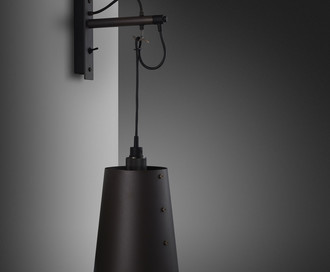 Бра Hooked Wall / Large / Graphite / Smoked Bronze