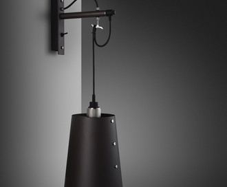 Бра Hooked Wall / Large / Graphite / Steel