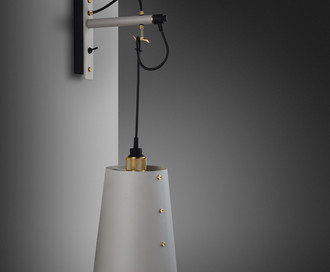Бра Hooked Wall / Large / Stone / Brass