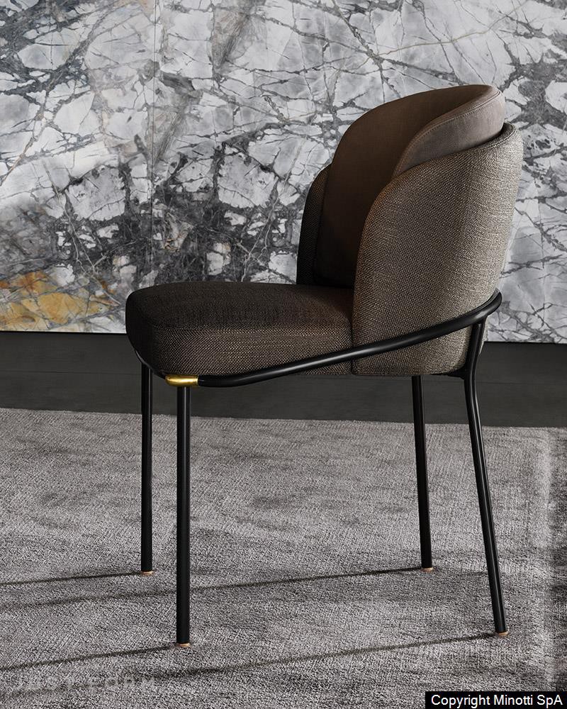 Маленький стул Fil Noir Dining фабрика Minotti фотография № 5