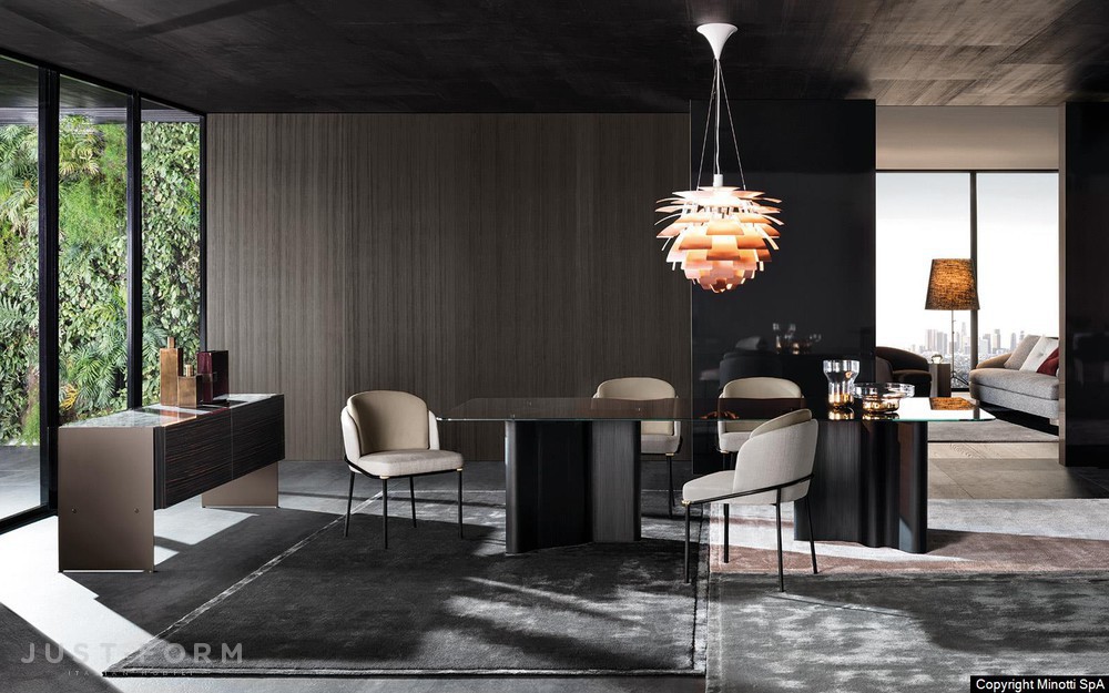 Маленький стул Fil Noir Dining фабрика Minotti фотография № 3