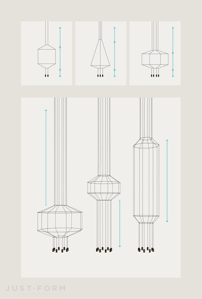 Подвесной светильник Wireflow 4 фабрика Vibia  фотография № 3