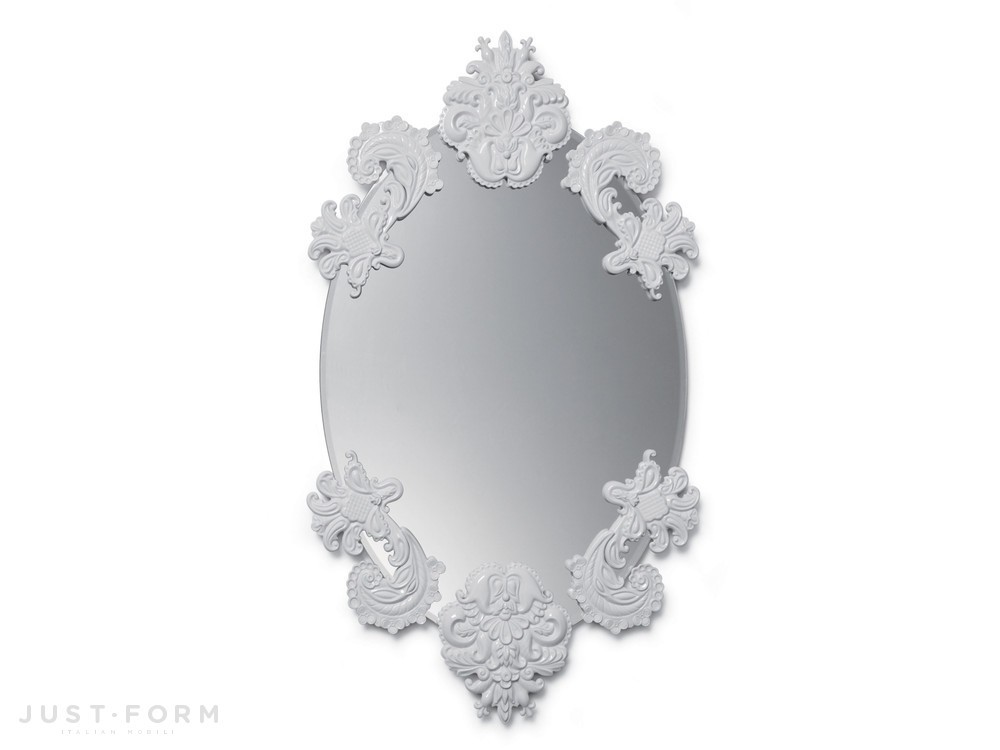 Зеркало Oval Mirror W/O Frame White фабрика Lladró фотография № 1