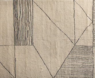 Ковер Berbere Natural + Black | Pattern A
