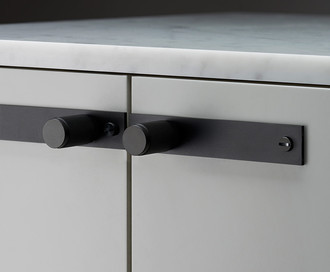 Ручка для мебели Furniture Knob / Plate / Black