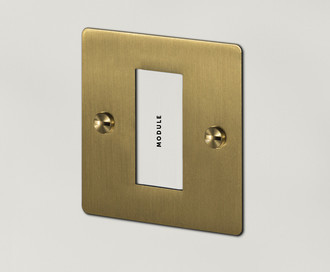 Рамка для розетки 1G Euro Plate - 1 Mod / Brass