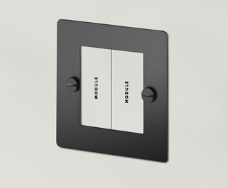Рамка для розетки 1G Euro Plate - 2 Mod / Black