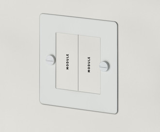 Рамка для розетки 1G Euro Plate - 2 Mod / White