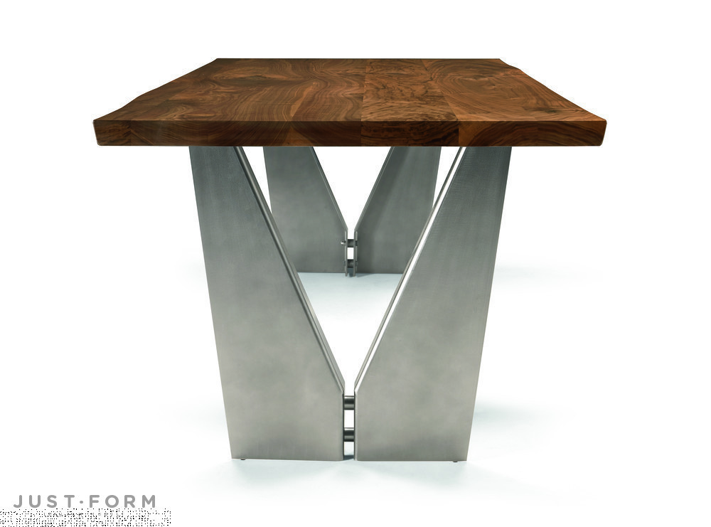 Rectangular Metal And Walnut Table Leonardo L640 N/180 L фабрика Arte Brotto фотография № 5