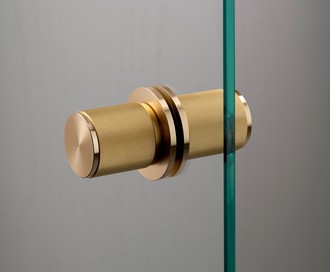 Двойная фиксированная дверная ручка Fixed Door Knob / Double-Sided / Linear / Brass