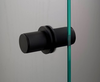 Двойная фиксированная дверная ручка Fixed Door Knob / Double-Sided / Linear / Welders Black