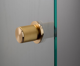 Одиночная фиксированная дверная ручка  Fixed Door Knob / Single-Sided / Linear / Brass