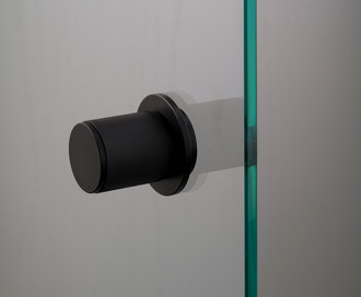 Одиночная фиксированная дверная ручка  Fixed Door Knob / Single-Sided / Linear / Welders Black