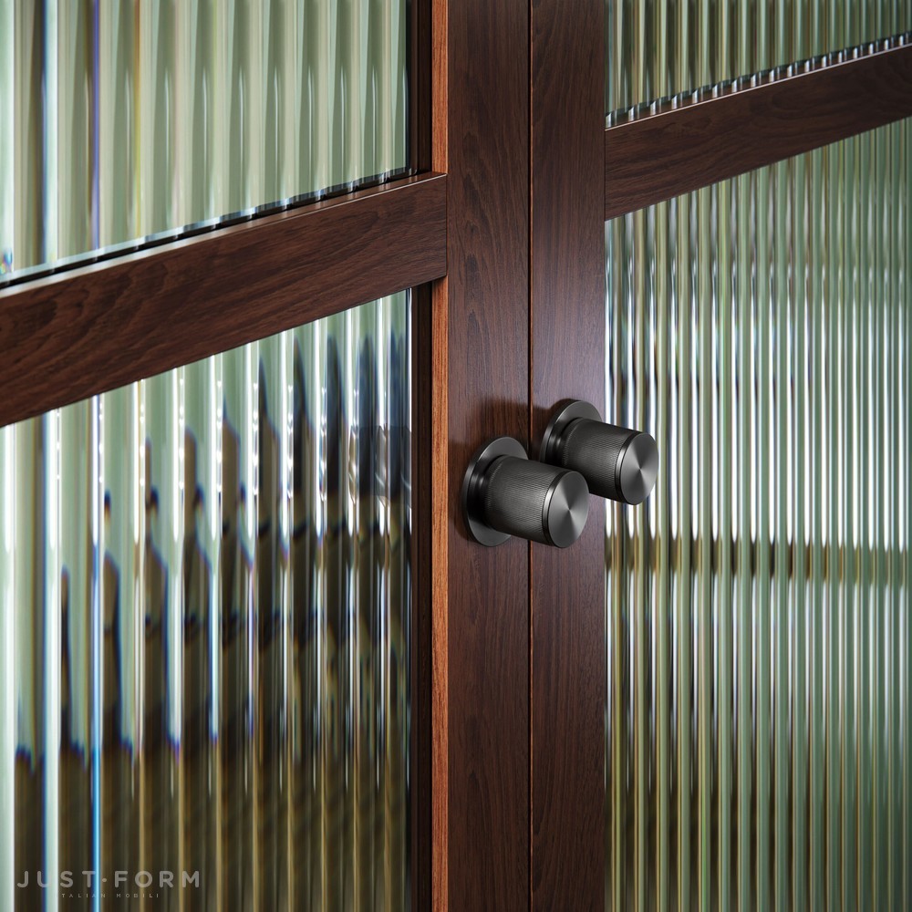 Двойная фиксированная дверная ручка Fixed Door Knob / Double-Sided / Linear / Gun Metal фабрика Buster + Punch фотография № 4