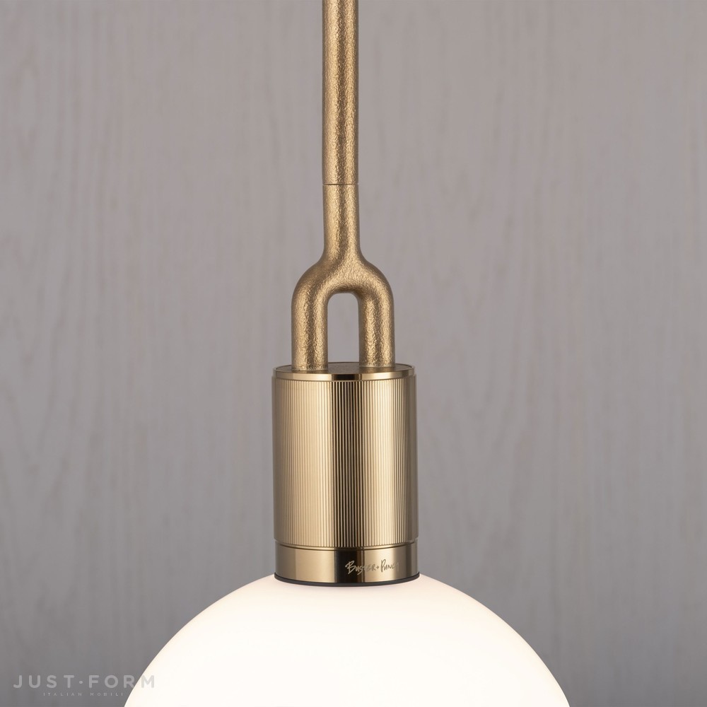 Подвесной светильник Forked Pendant / Globe / Opal / Medium / Brass фабрика Buster + Punch фотография № 2