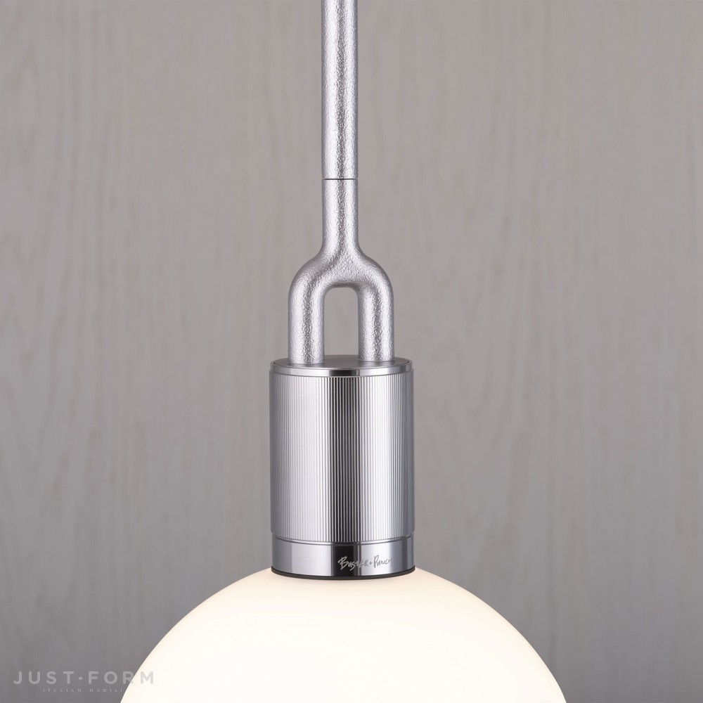 Подвесной светильник Forked Pendant / Globe / Opal / Medium / Steel фабрика Buster + Punch фотография № 2