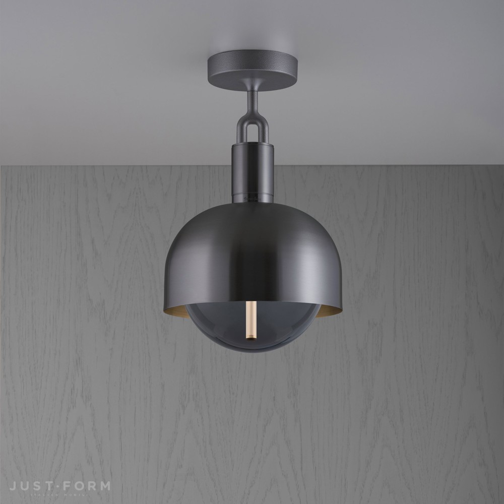 Потолочный светильник Forked Ceiling / Shade / Globe / Smoked / Medium / Gun Metal фабрика Buster + Punch фотография № 1