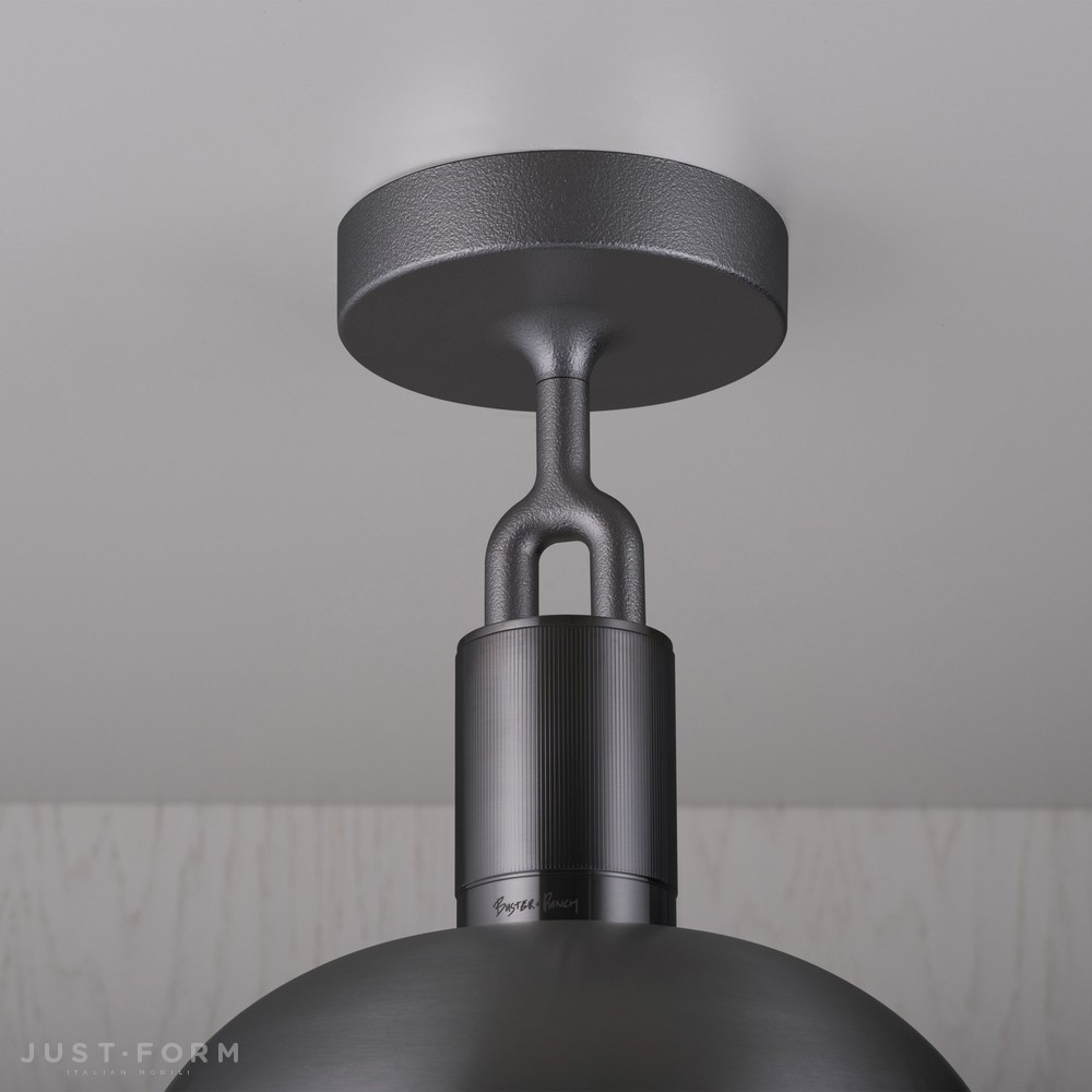 Потолочный светильник Forked Ceiling / Shade / Globe / Smoked / Medium / Gun Metal фабрика Buster + Punch фотография № 2