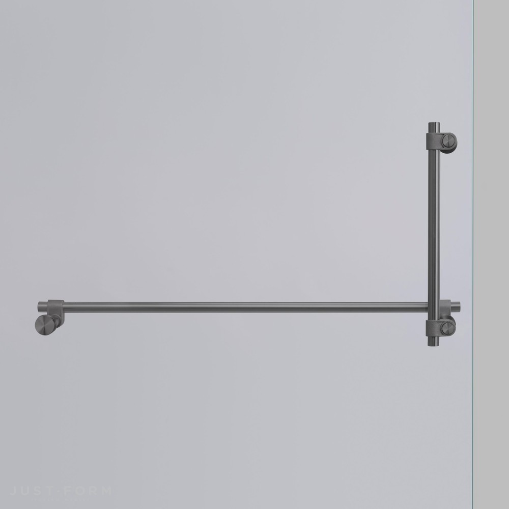 Дверная ручка для ванной Towel Rail + Pull Bar / Double-Sided / Cast / Gun Metal фабрика Buster + Punch фотография № 3
