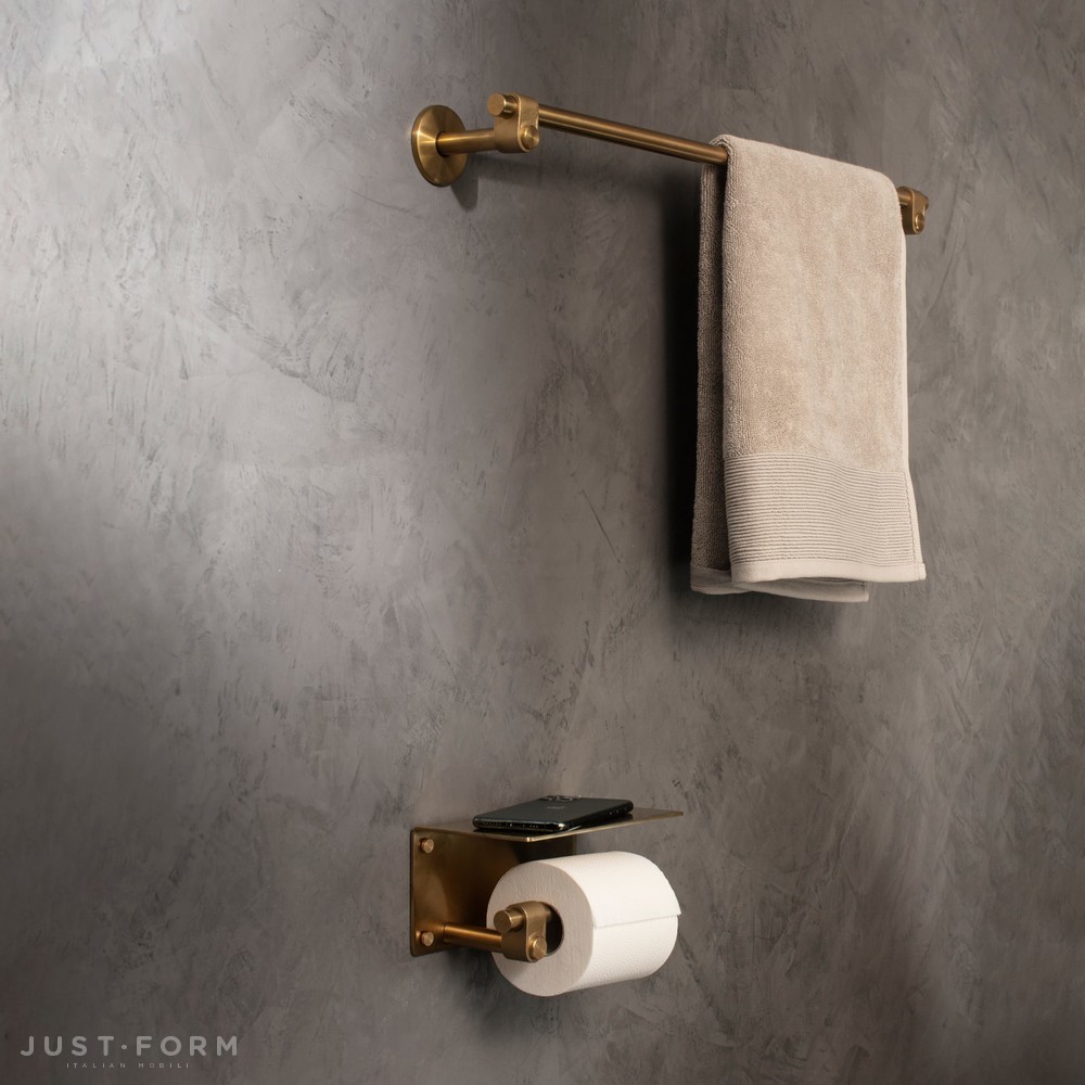 Держатель для туалетной бумаги Toilet Roll Holder / With Shelf / Cast / Brass фабрика Buster + Punch фотография № 7