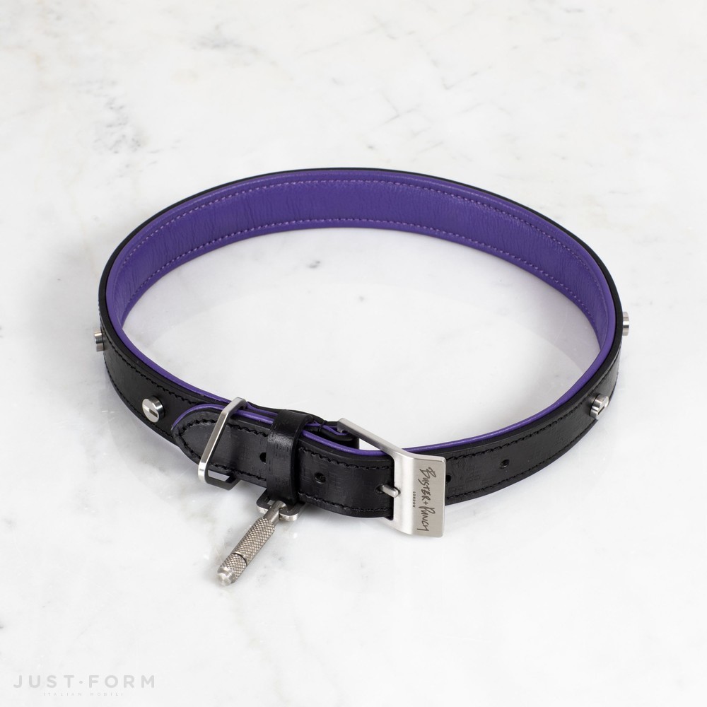 Ошейник для собаки Dog Collar / Black / Purple / Steel фабрика Buster + Punch фотография № 1