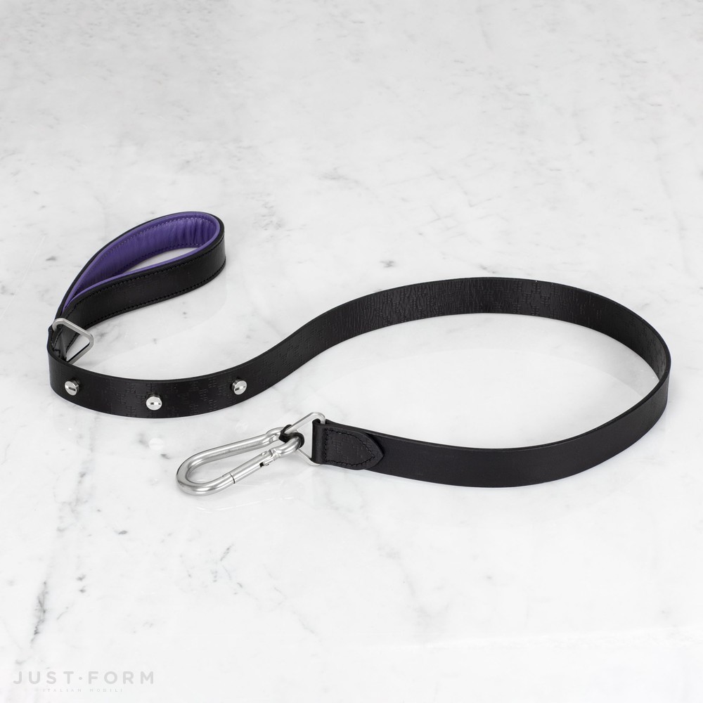 Ошейник с поводком Dog Collar & Lead / Black / Purple / Steel фабрика Buster + Punch фотография № 5