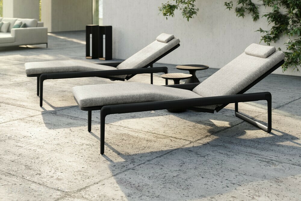 Шезлонг Flows sun lounger textiles фабрика Manutti фотография № 3