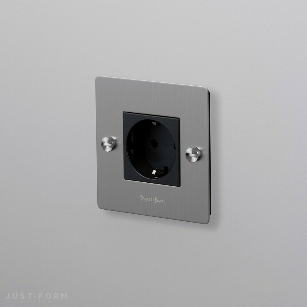 Одиночная розетка 1G Socket / Steel фабрика Buster + Punch фотография № 1