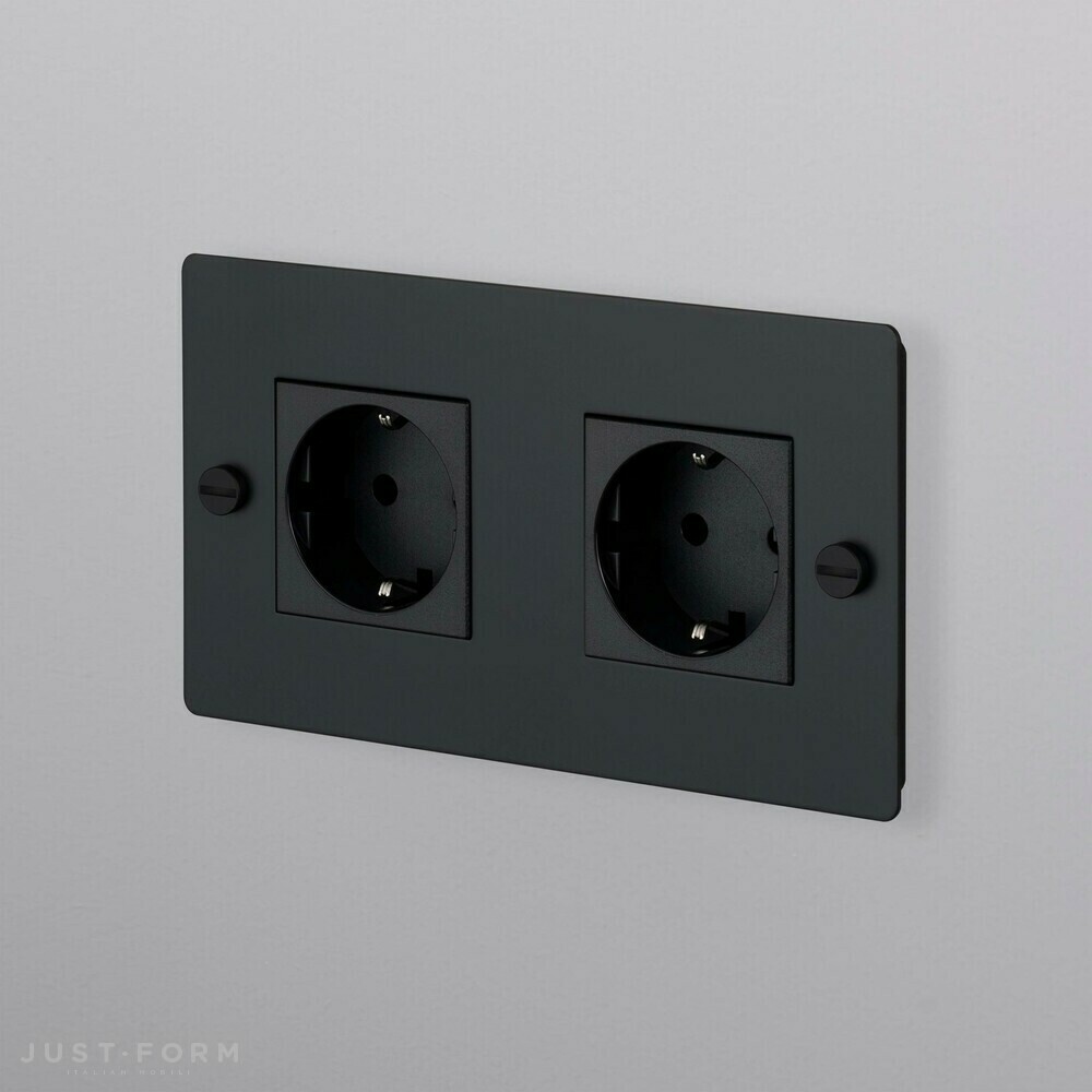 Двойная розетка 2G Socket / Black фабрика Buster + Punch фотография № 1