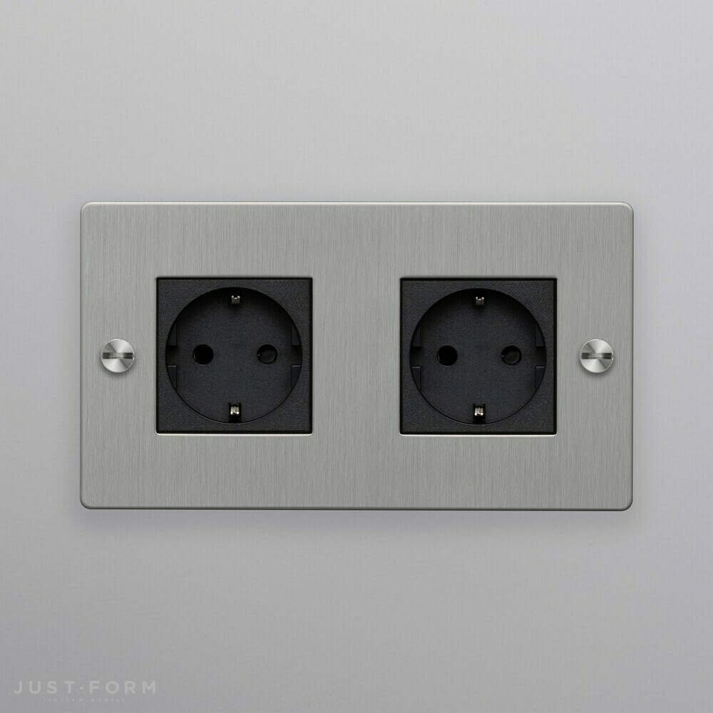 ​Двойная розетка 2G Socket / Steel фабрика Buster + Punch фотография № 2