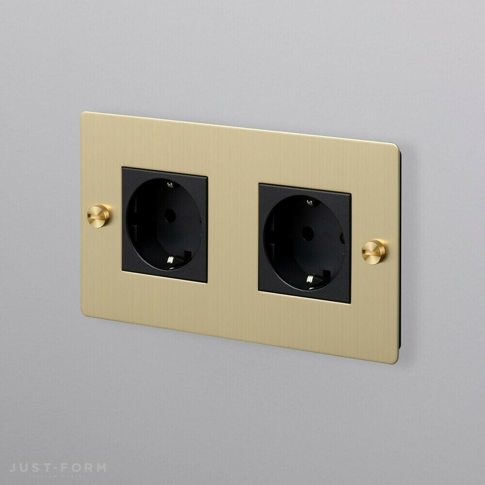 ​Двойная розетка 2G Socket / Brass фабрика Buster + Punch фотография № 1