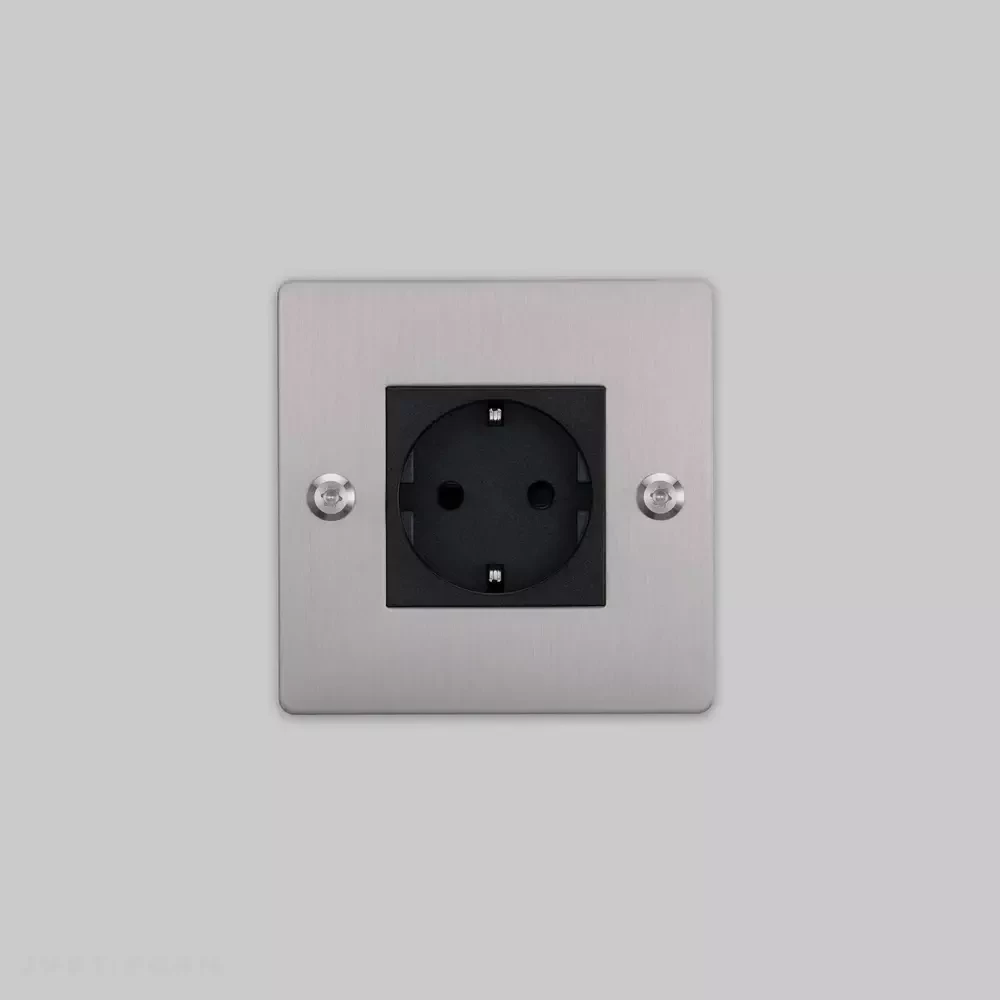 Одинарная розетка 1G Socket / Schuko Type F / Linear / Steel фабрика Buster + Punch фотография № 4
