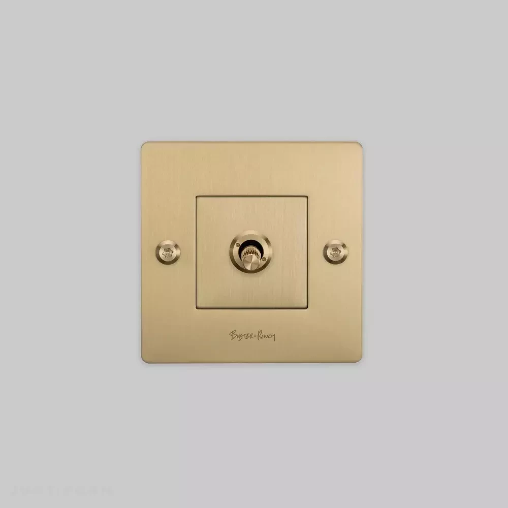 ​Однотумблерный выключатель 1G Toggle / Linear / Brass фабрика Buster + Punch фотография № 2