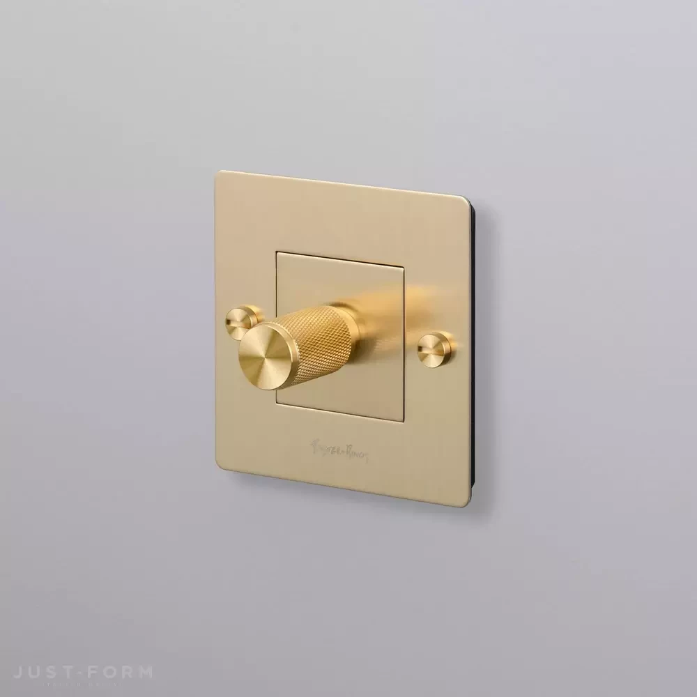 Одинарный диммер 1G Dimmer / 250W LED / Cross / Brass фабрика Buster + Punch фотография № 1