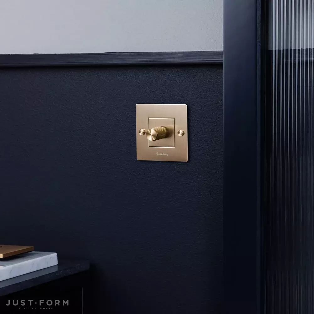 Одинарный диммер 1G Dimmer / 250W LED / Cross / Brass фабрика Buster + Punch фотография № 3