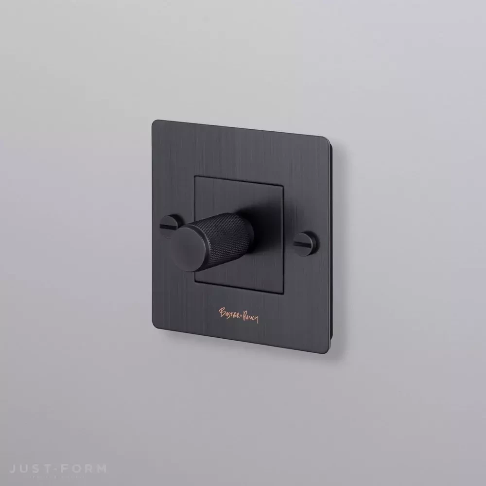 Одинарный диммер 1G Dimmer / 250W LED / Cross / Smoked Bronze фабрика Buster + Punch фотография № 1